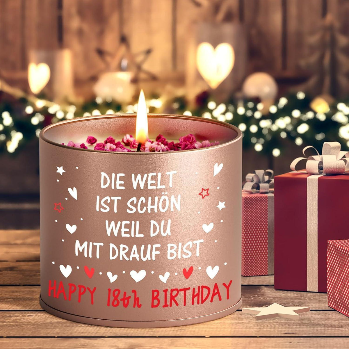 18. Geburtstag Kerze Mädchen – Geschenk für Frau & Freundin