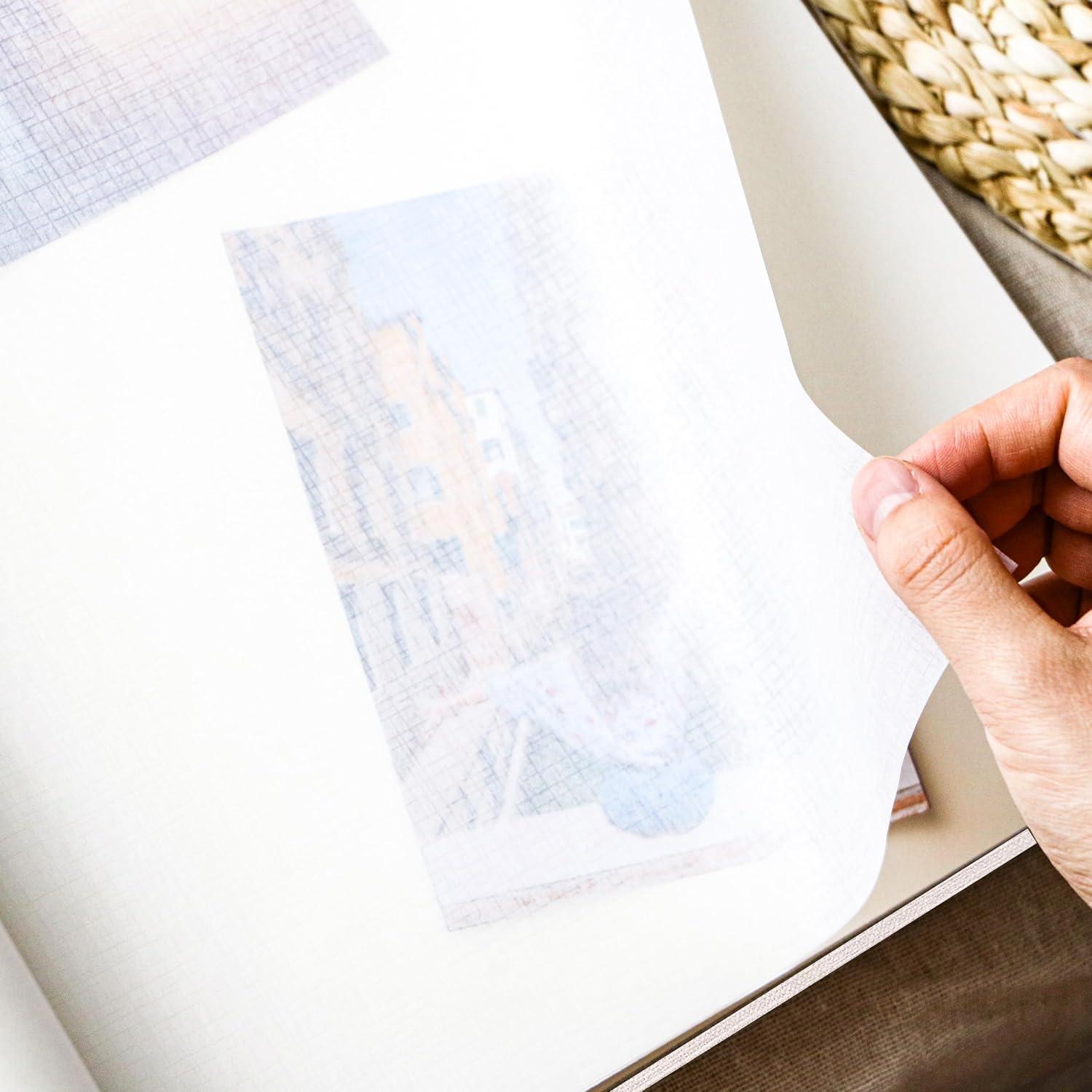 Glodenmemo Fotoalbum zum Einkleben 180 Bilder 29,5 x 21,5 cm Beige