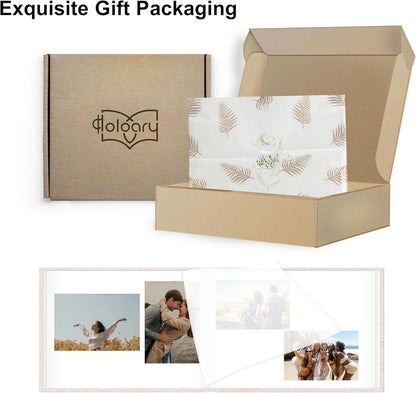 Glodenmemo Fotoalbum zum Einkleben 180 Bilder 29,5 x 21,5 cm Beige