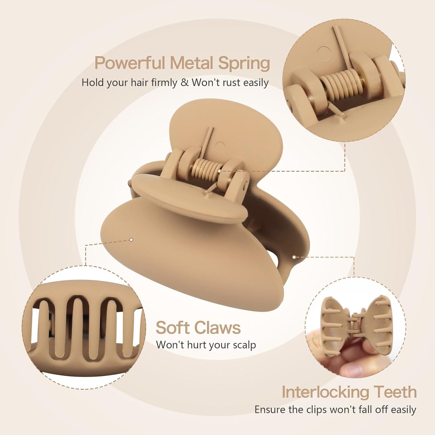 PROPOG Haarklammer Damen Haarspange Mädchen 4cm Hair Clip 12 Stk