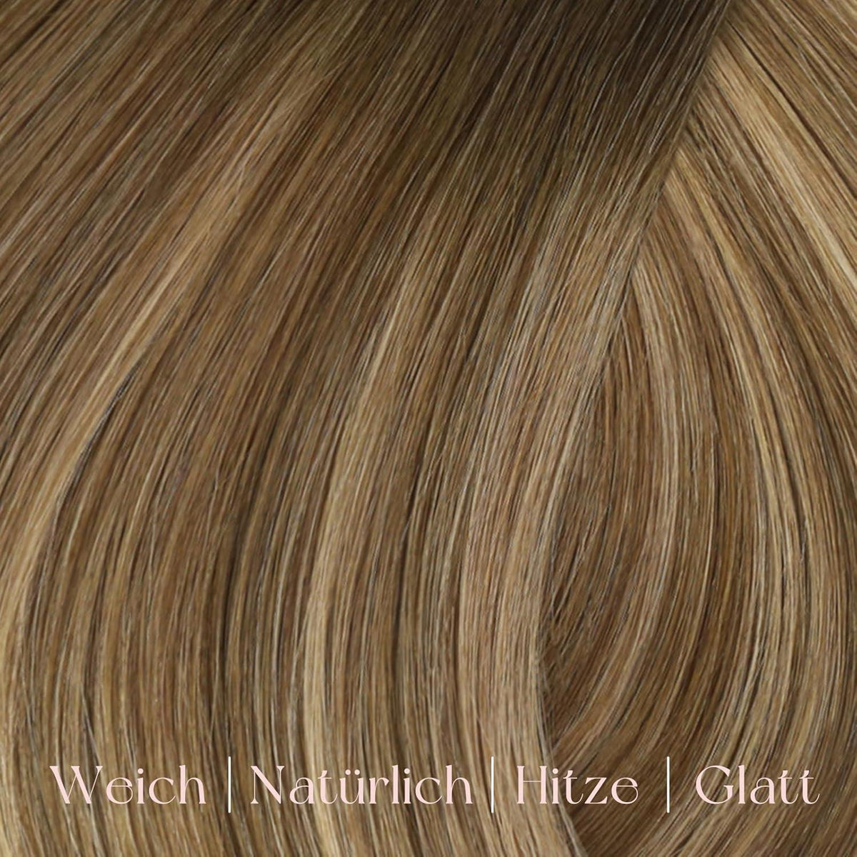 Clip-In Haarverlängerung Echthaar Braun Balayage Ombre