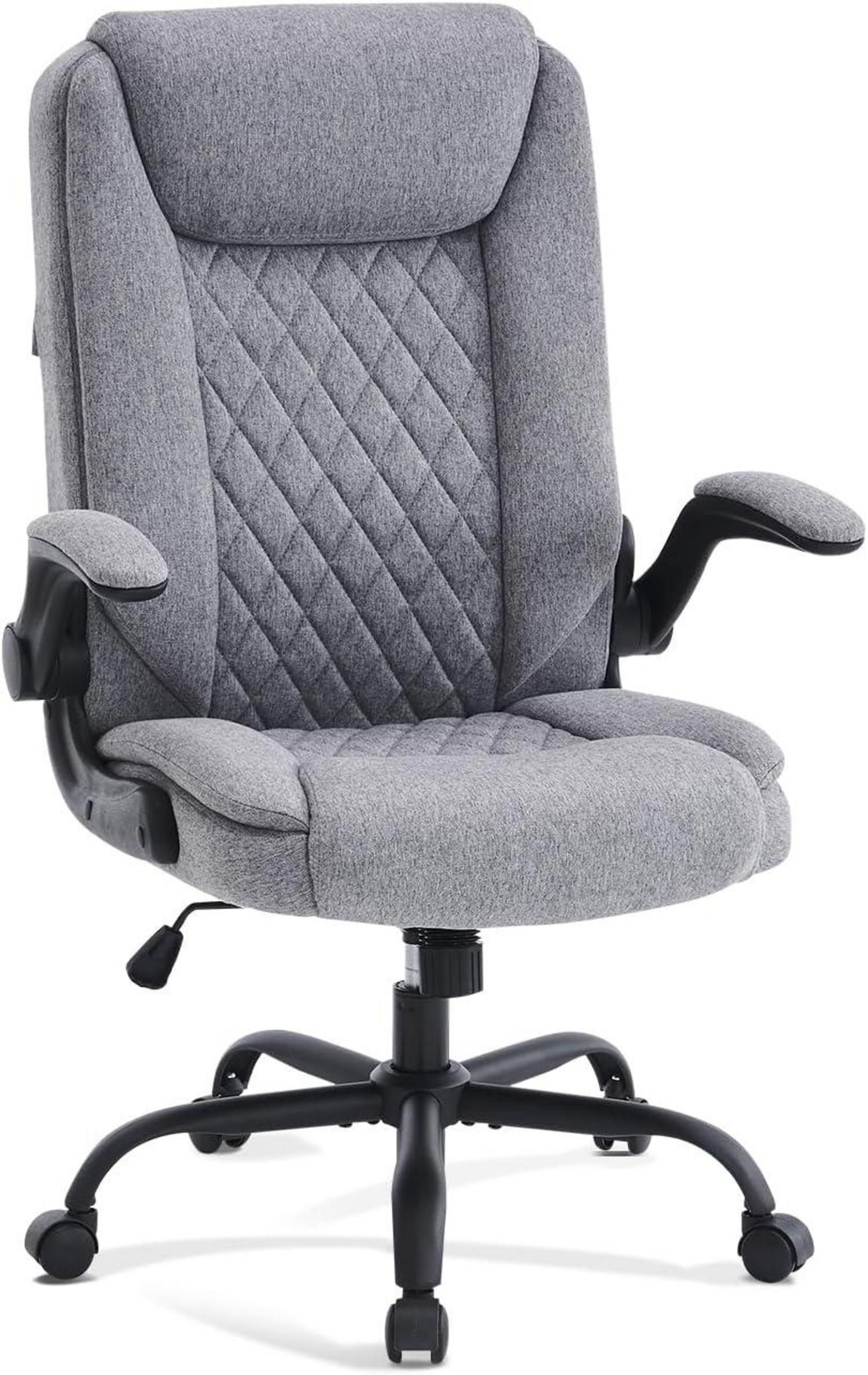 Ergonomischer Bürostuhl mit Armlehnen, Wippfunktion und Kopfstütze