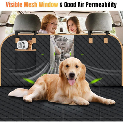 Hundedecke Auto Rückbank Fester Boden – XL, Schwarz