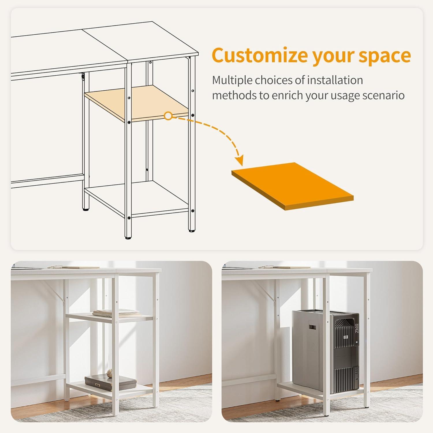 CubiCubi 100 cm Schreibtisch Büro Eck-PC-Ablagen