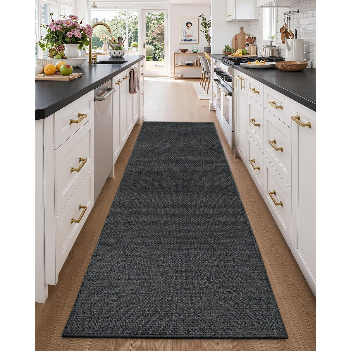 Schmutzfangmatte Innen Dunkelgrau 91x243cm – Rutschfest & Saugstark
