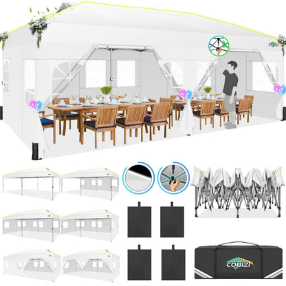 Faltpavillon 3x6 mit Seitenwänden – Wasserdicht & Winterfest