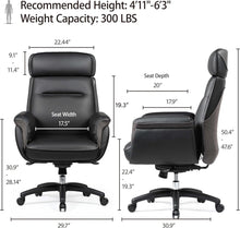 EUREKA ERGONOMIC Chefsessel Bürostuhl verstellbar