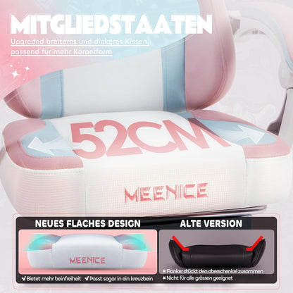 Gaming Stuhl mit Katzenpfote Lendenkissen, Velour