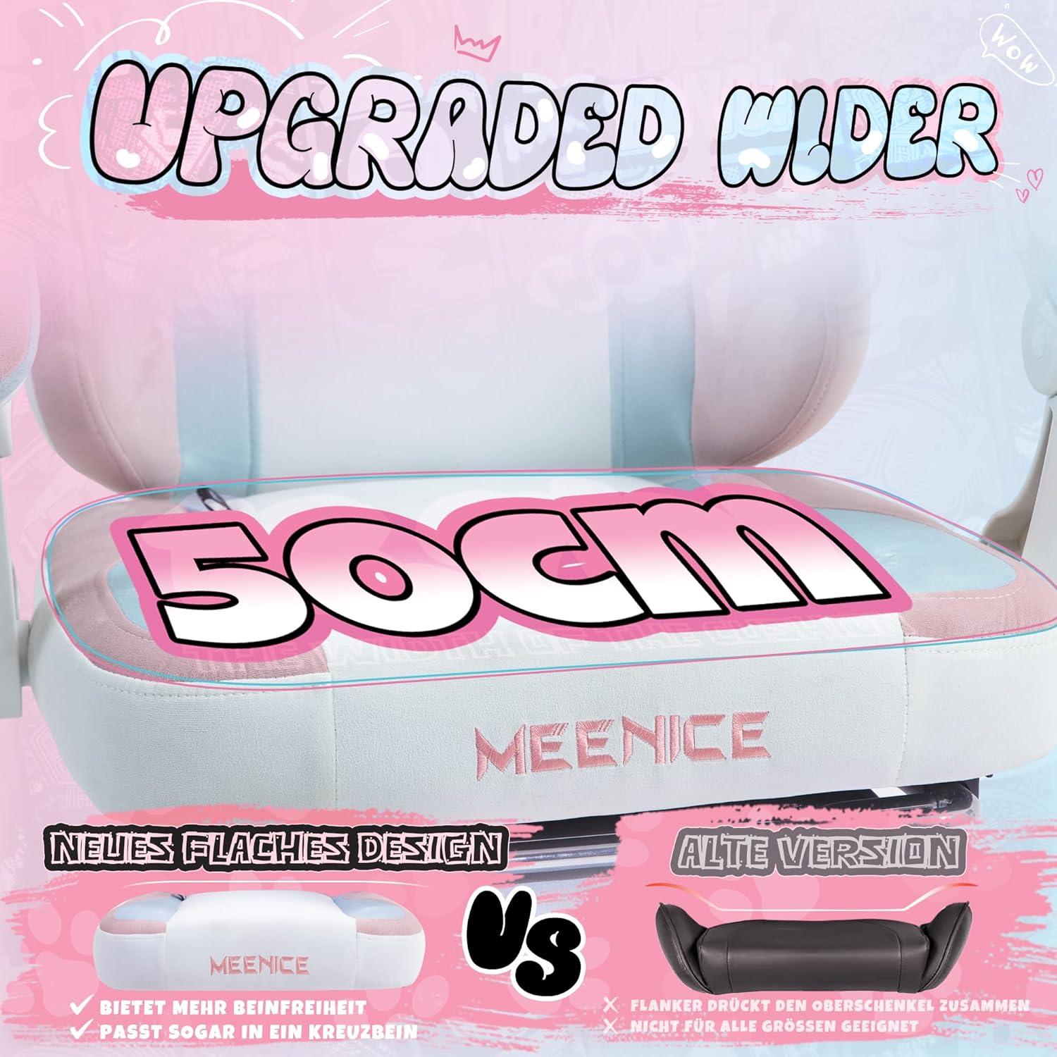 Gaming Stuhl Katzenpfote Lendenkissen Katzenohren Fußstütze