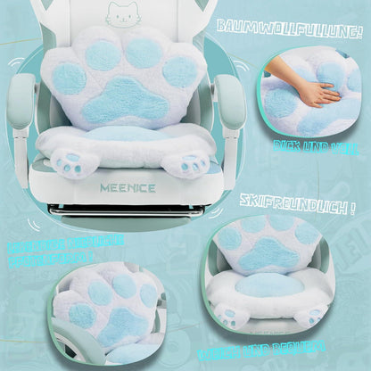 Ergonomischer Gaming-Stuhl mit Katzenpfote und