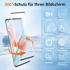 2er Pack Panzerglasfolie für OnePlus 8 Pro Displayschutz, 9H Härte