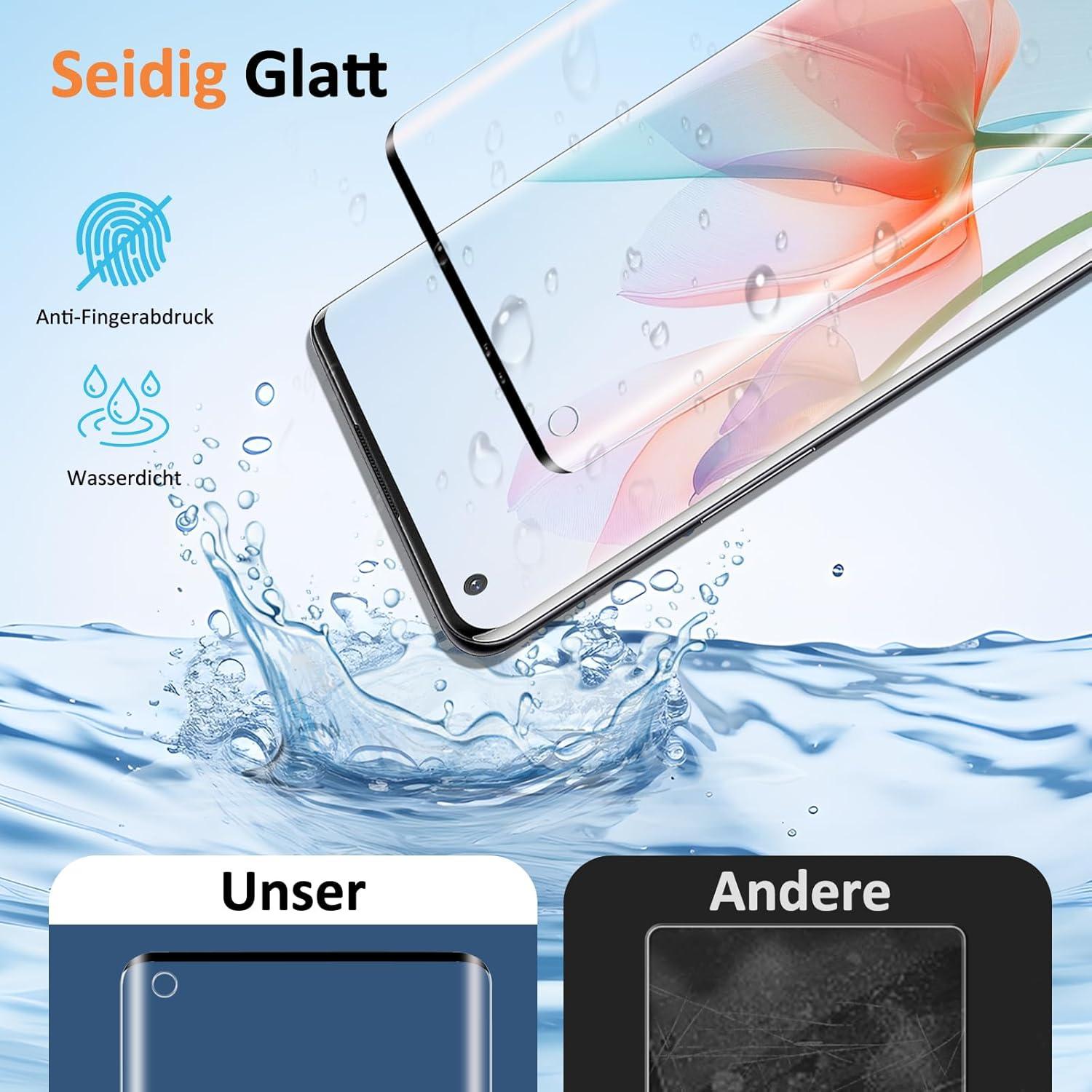 Displayschutzfolie OnePlus 8 Pro Panzerglas 2er Set Ultra Klar