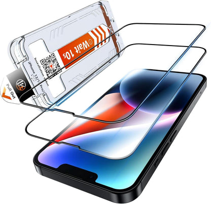 Panzer Schutz Glas für iPhone 13/14 [Full Screen] 2er Pack