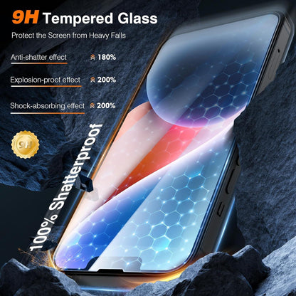 Panzer Schutz Glas iPhone 13/13 Pro 14 Schutzfolie 2 Stück Transparent