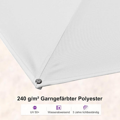 Sonnenschirm 360x270 cm Twist Ampelschirm Kurbel Alu Rahmen und Schwenkbar
