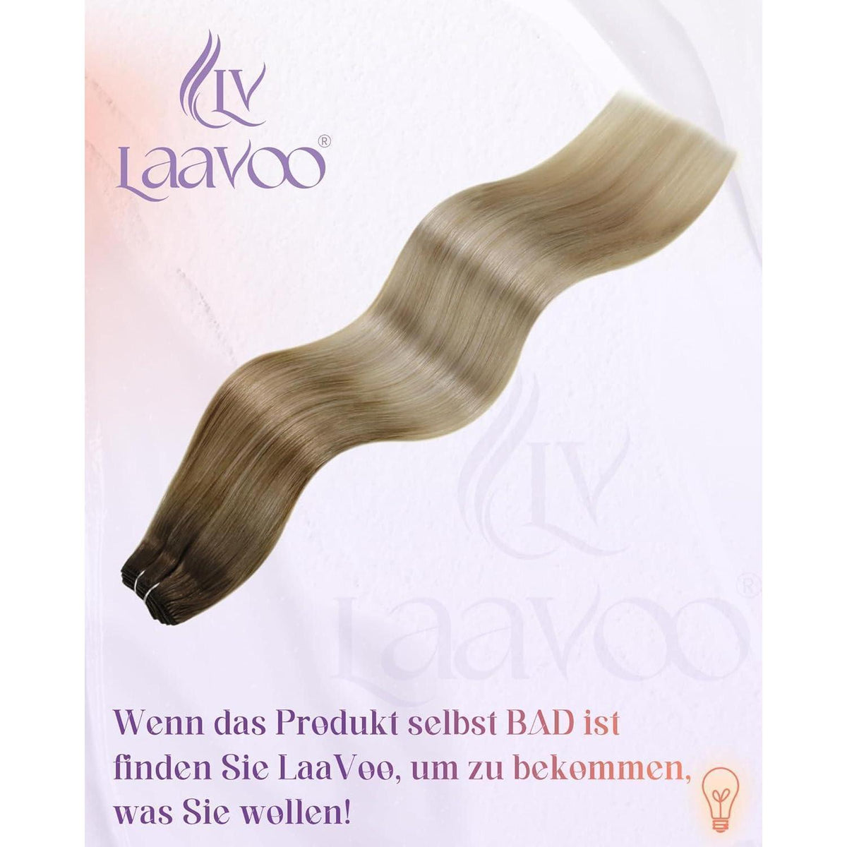 Echthaar Tressen Ombre Blond - Sew-in Weft 60cm