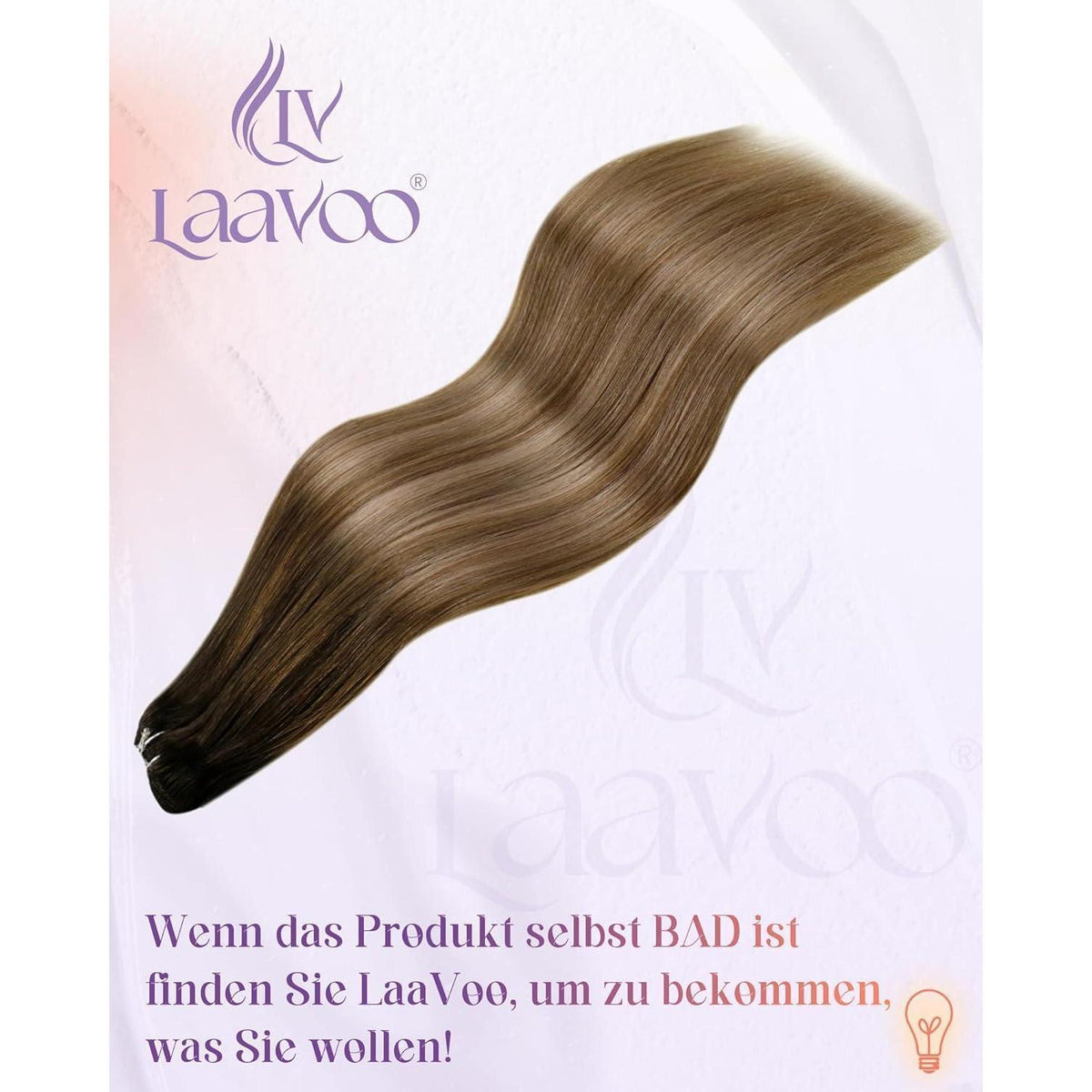 Echthaar Tressen Braun Ombre 60cm - 100g #2/6/18