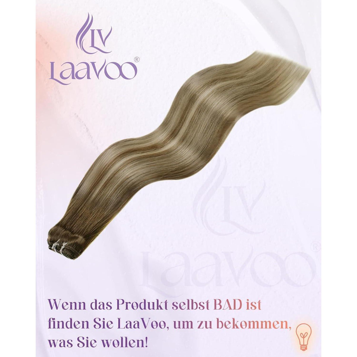 Echthaar Tressen Blayage Braun Ombre 60cm - 100g