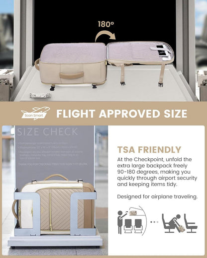 Reiserucksack Damen Groß Handgepäck 40L Flugzeug Laptop