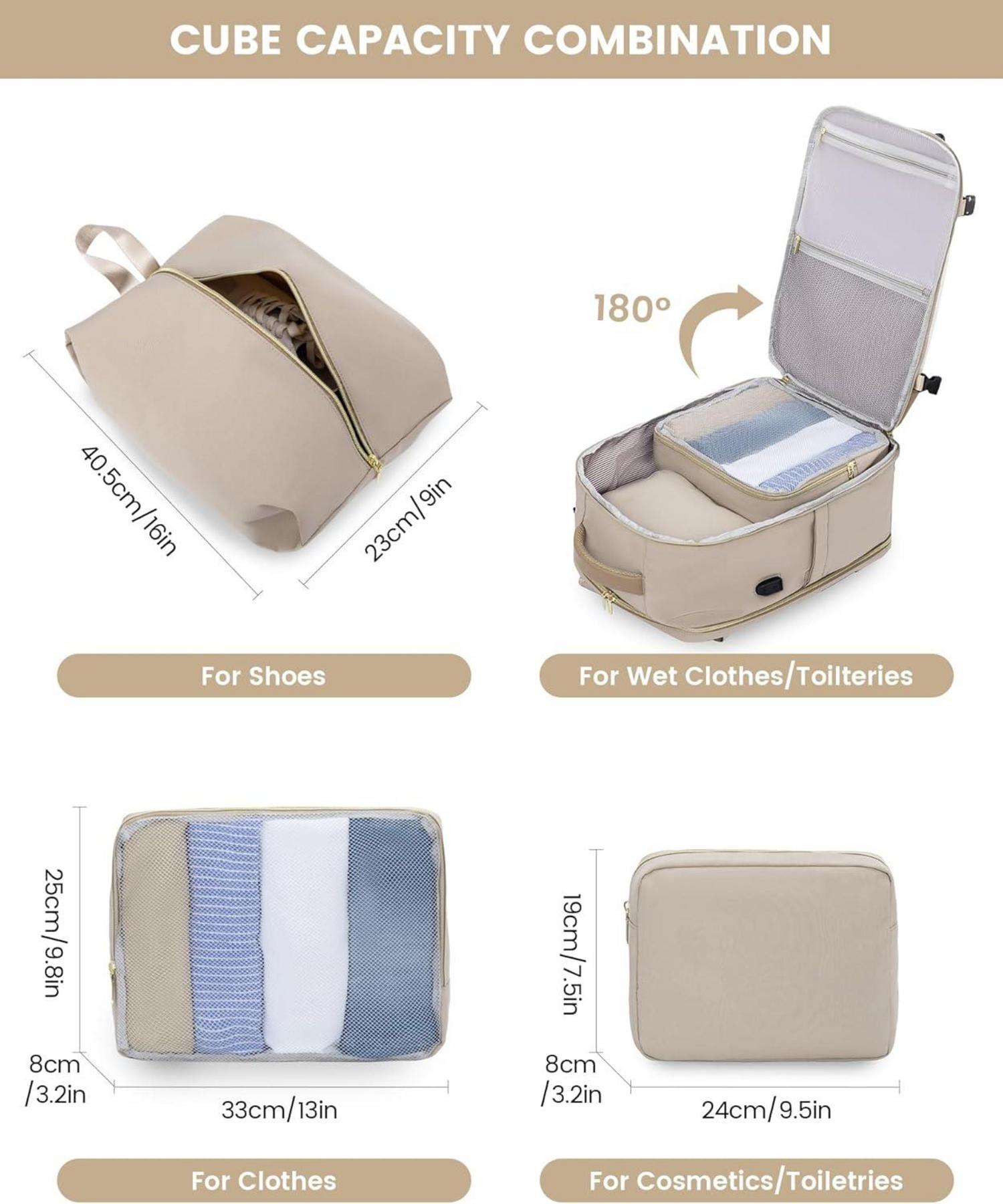 Reiserucksack Damen Handgepäck 40L 18 Zoll Laptop wasserdicht