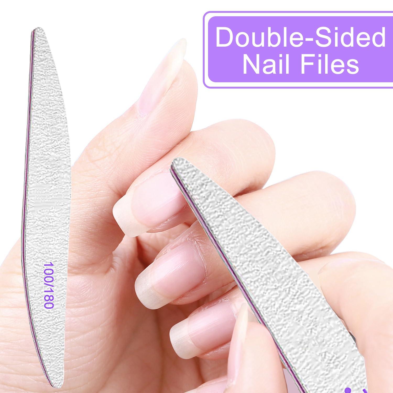 6er Set Profi Nagelfeile 100/180 Körnung Gelnägel Nagelstudio Zuhause
