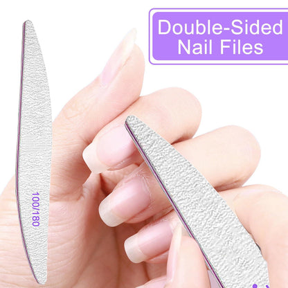 6er Set Profi Nagelfeile 100/180 Körnung Gelnägel Nagelstudio Zuhause