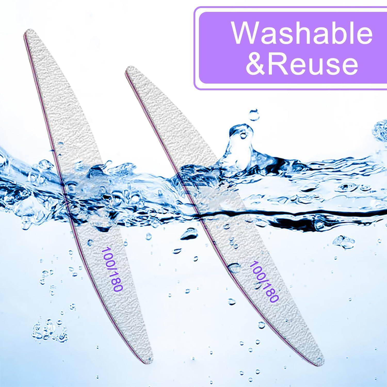 6 Nagelfeilen Profi 100/180 Körnung für Gelnägel Maniküre Beauty