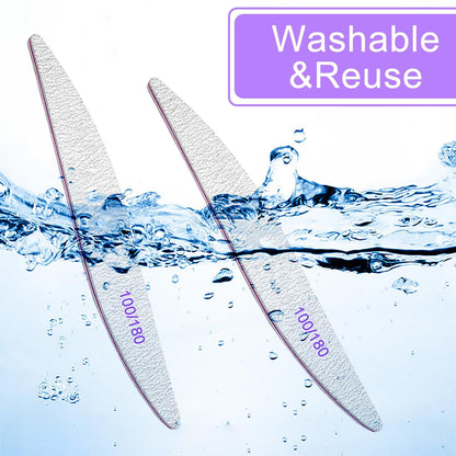 6 Nagelfeilen Profi 100/180 Körnung für Gelnägel Maniküre Beauty