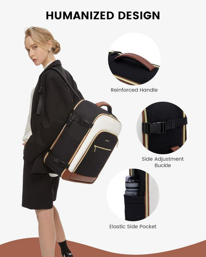 Handgepäck Rucksack 40L Reiserucksack Damen 18 zoll Laptop Reisetasche