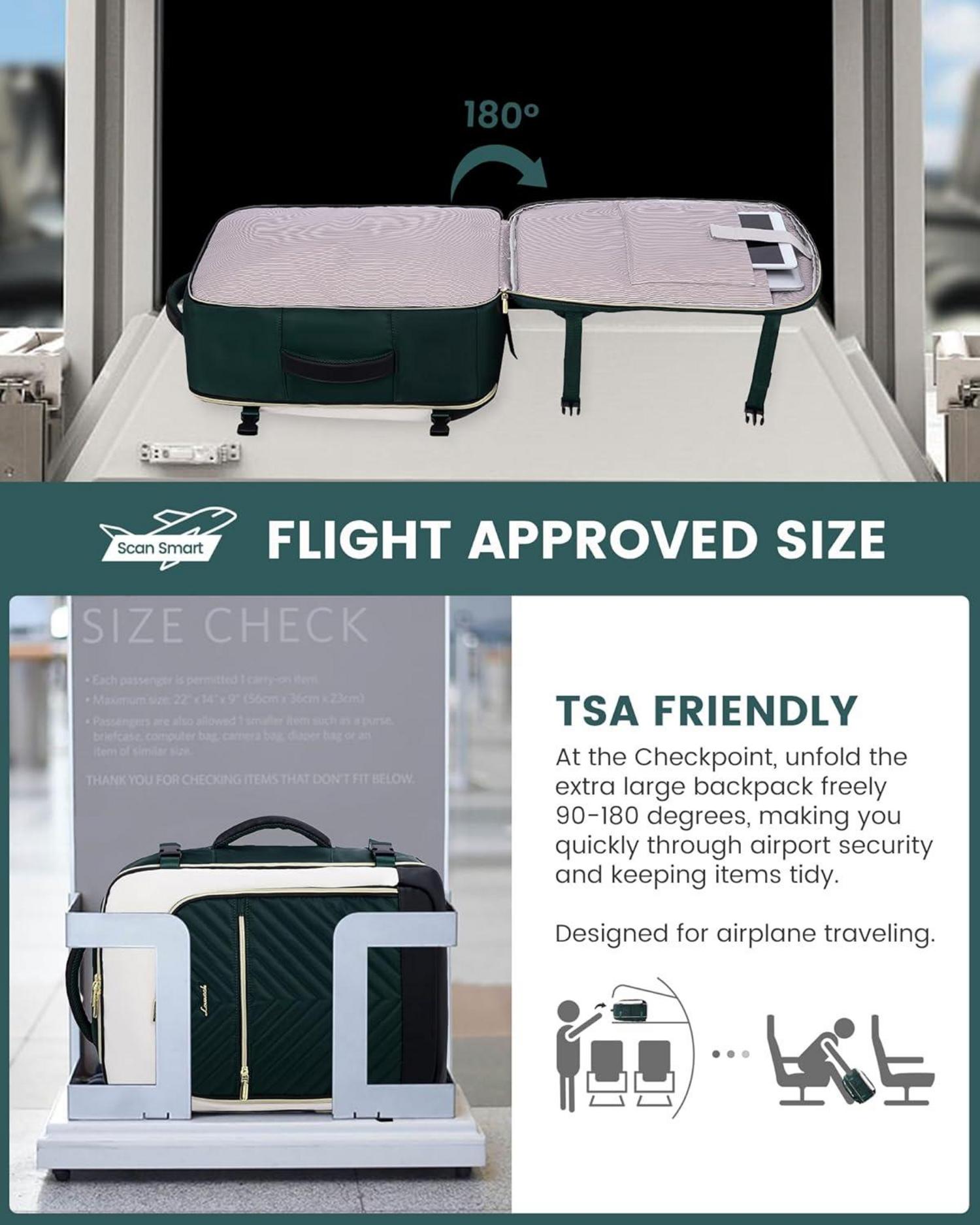 Großer Damen Reiserucksack Handgepäck 17.3 Zoll Laptop