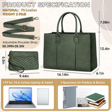 Handtasche Damen 15,6 Zoll Groß Arbeitstasche Tote Clutch Laptoptasche