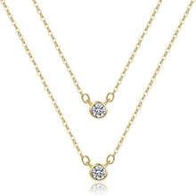 Layering Halskette Damen 14K Vergoldet Silber 925 Anhänger