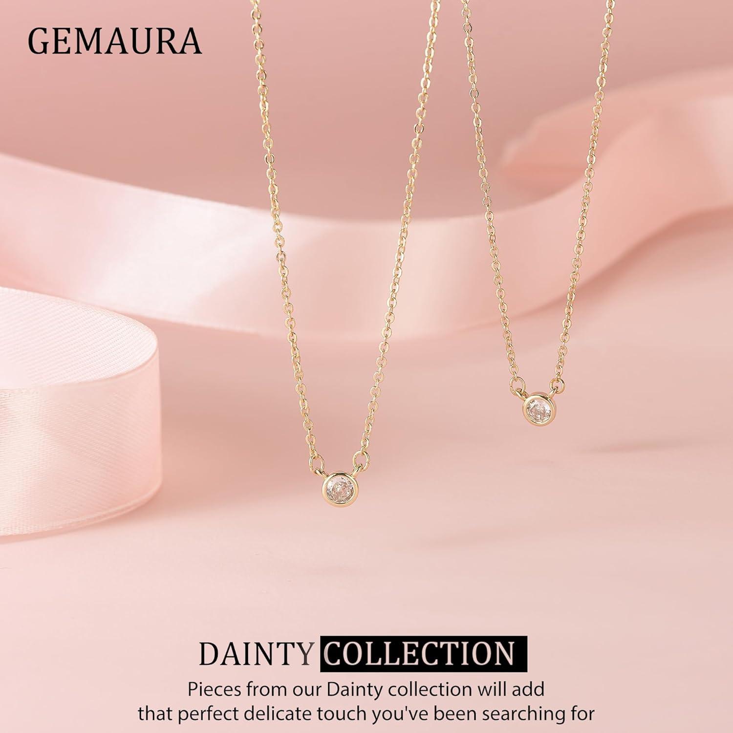 Layering Halskette Damen 14K Vergoldet Silber 925 Anhänger