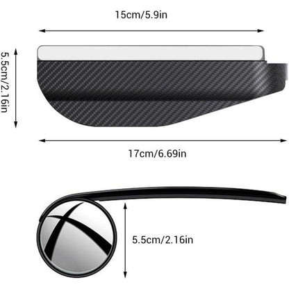Toter Winkel Spiegel Set 2x 360° Verstellbar mit Regenschutz