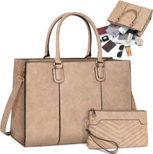 Damen Handtasche 15,6 Zoll Shopper Groß PU Leder Business