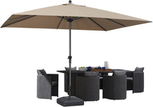 Aluminium Sonnenschirm 300x300cm mit Kurbel für Garten Terrasse