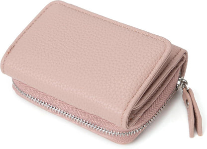 Kleine Damen Geldbörse Trifold Leder Brieftasche 6 Kartenfächer