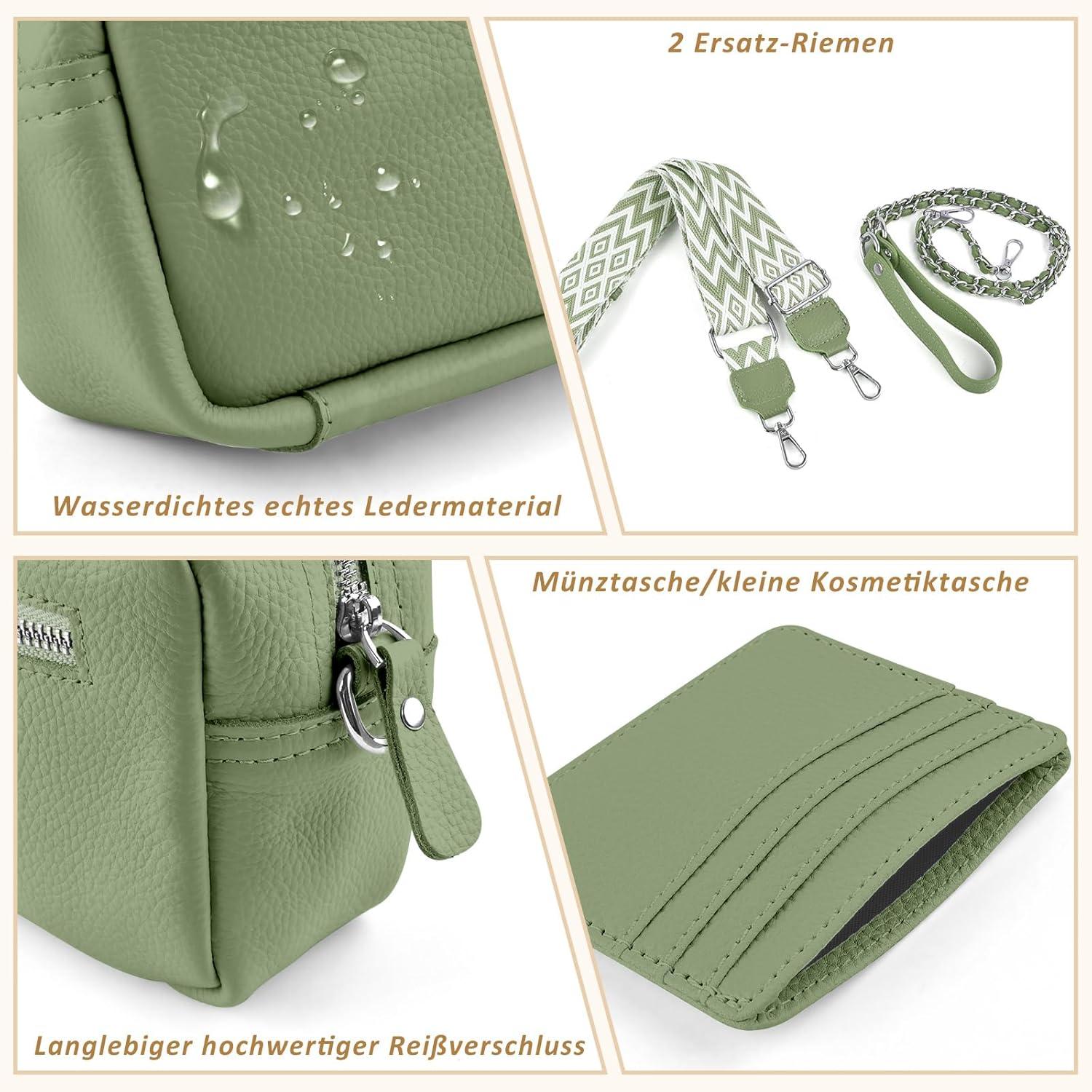 Handy Umhängetasche Echtes Leder Crossbody Bag Kartenhalter