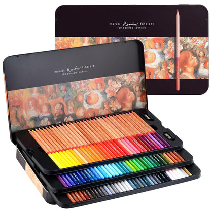 Buntstifte Set 100 Farben - Ölkreide für Erwachsene & Künstler
