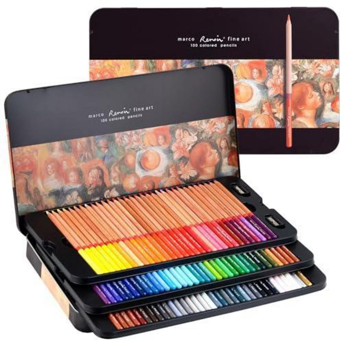 Buntstifte Set 100 Farben - Ölkreide für Erwachsene & Künstler
