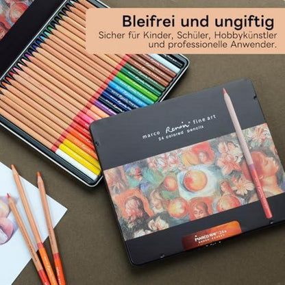 Buntstifte Set 100 Farben - Ölkreide für Erwachsene & Künstler