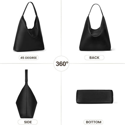 Wildleder Tote Bag Damen Hobo Schultertasche Braun Magnetisch