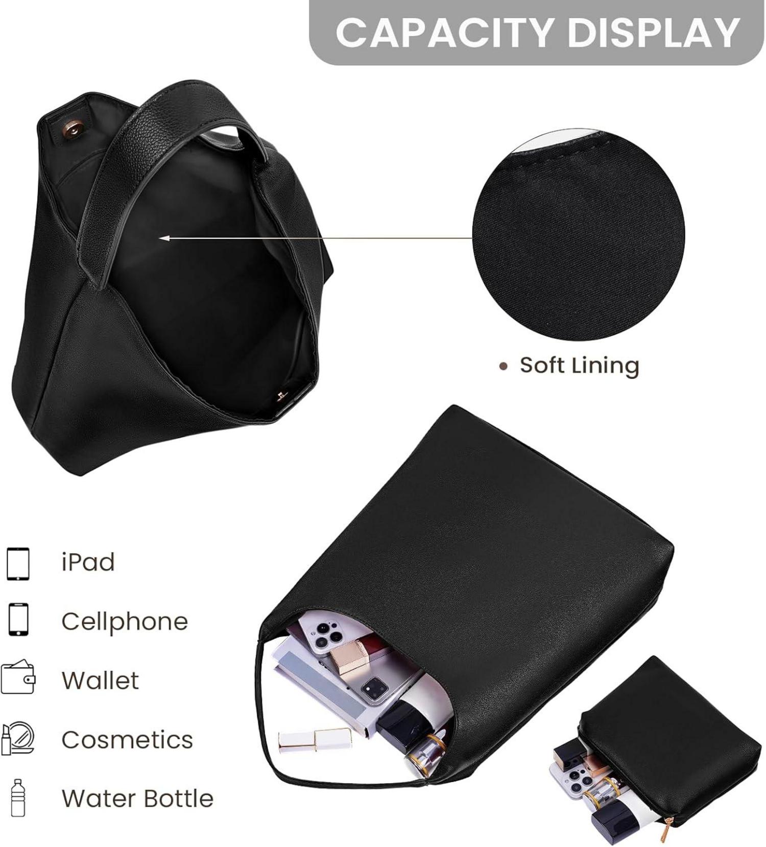 Wildleder Tote Bag Damen Handtasche Groß Braun Magnetisch