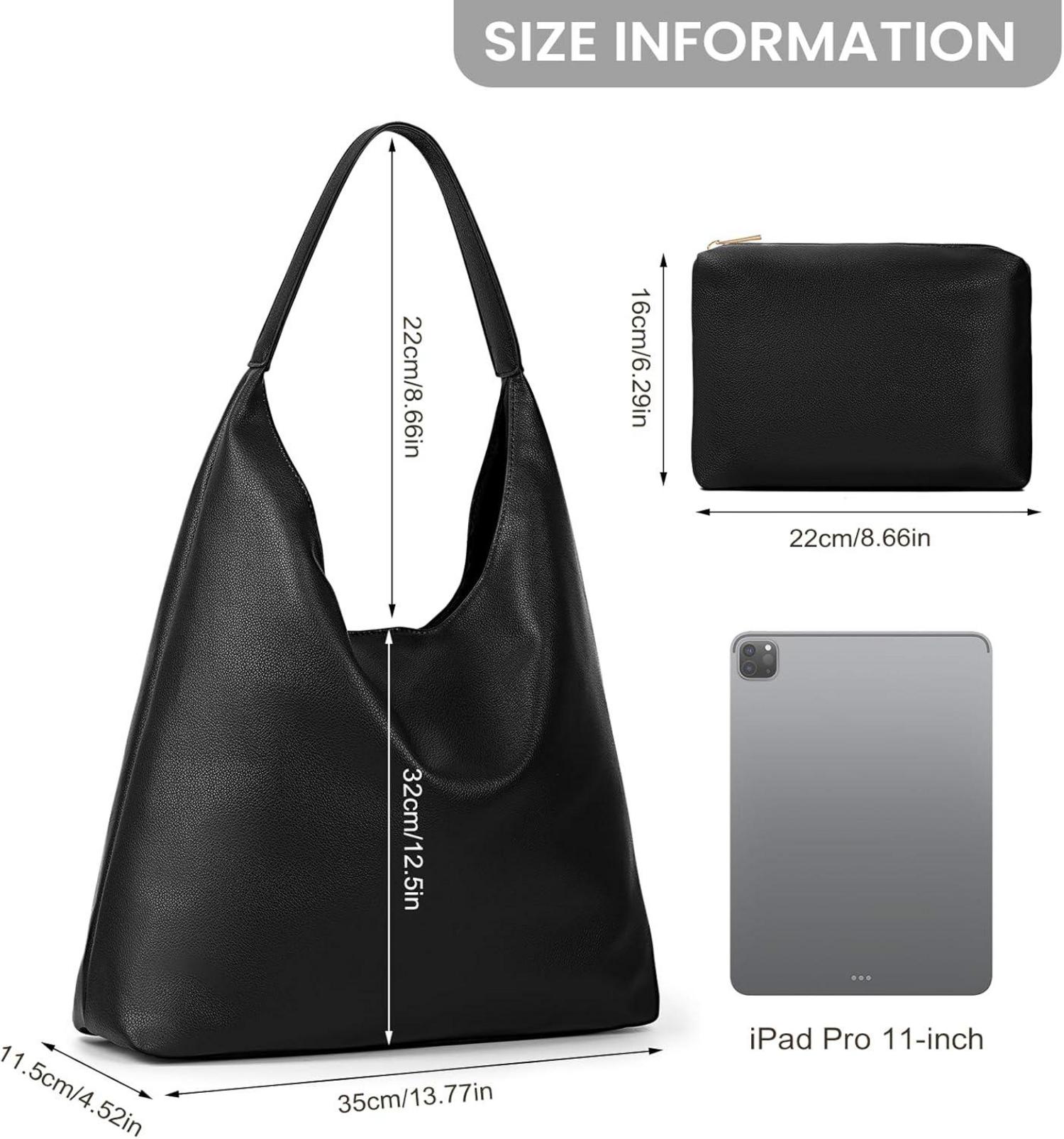 Wildleder Tote Bag Groß Shopper Handtasche Hobo Tasche Uni Slouchy