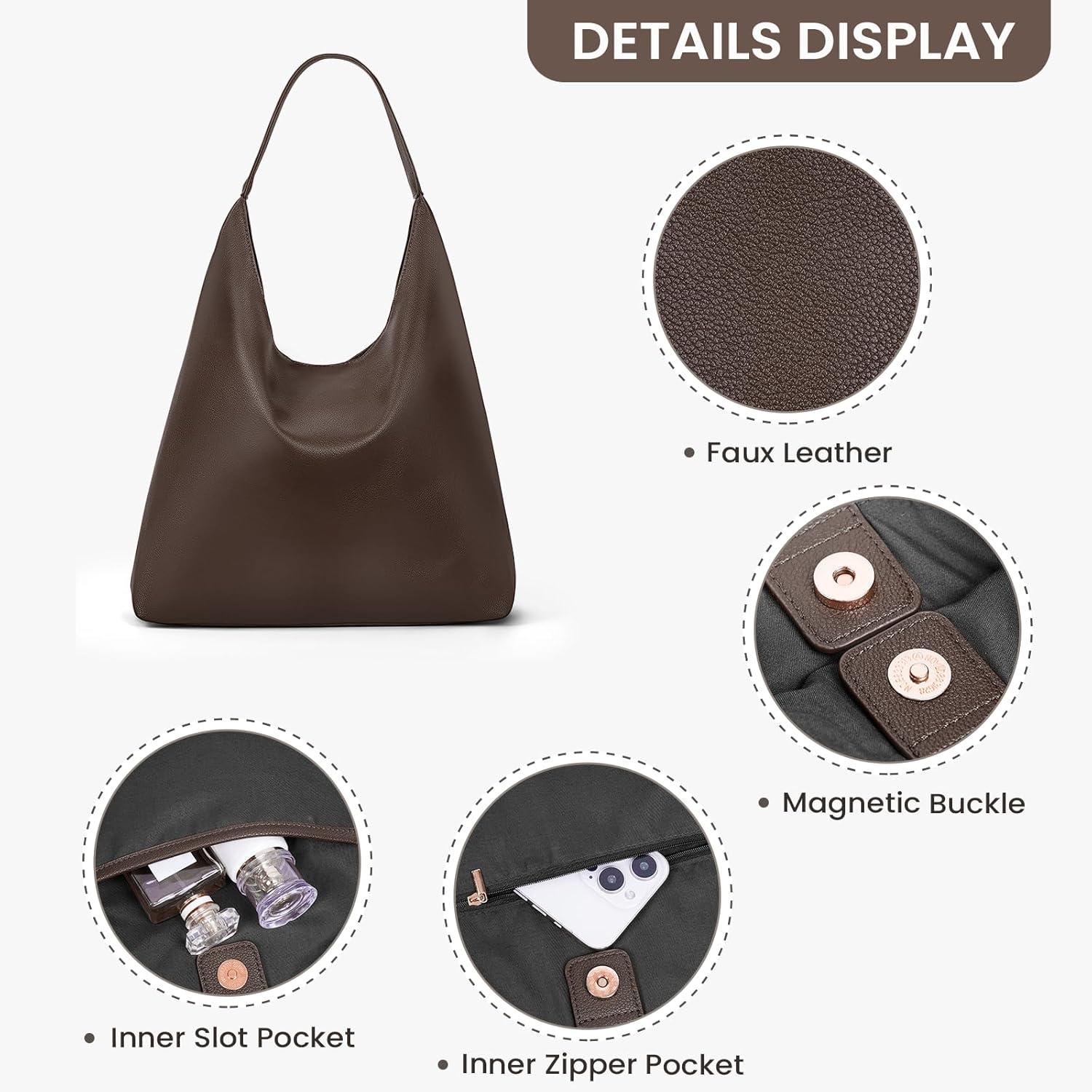 Große Wildleder Tote Bag Damen Handtasche Braun