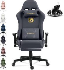 Ergonomischer Gaming Stuhl mit Massagefunktion und Premium-Stoff in