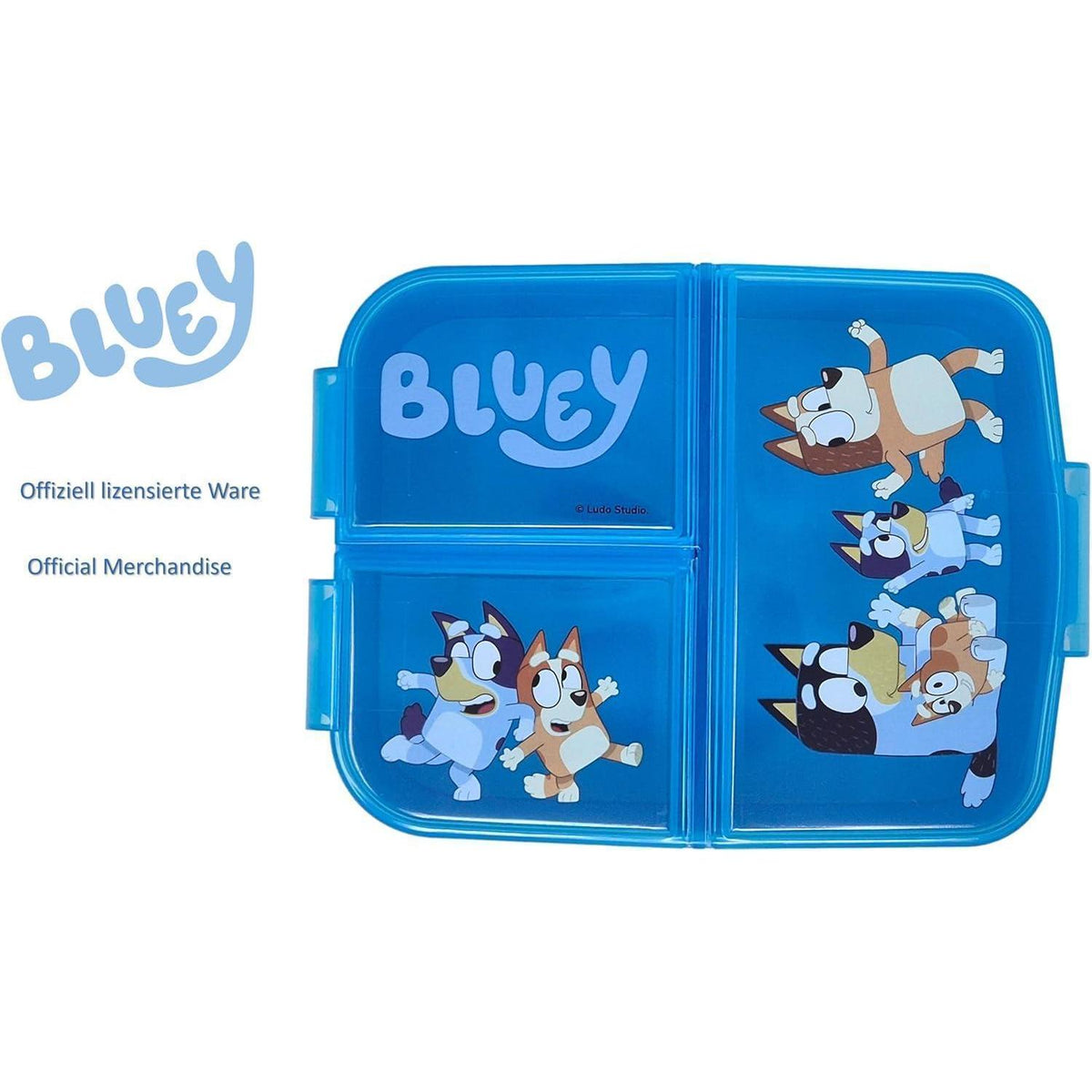 Kinder Brotdose mit 3 Fächern, BPA frei, Bluey Design