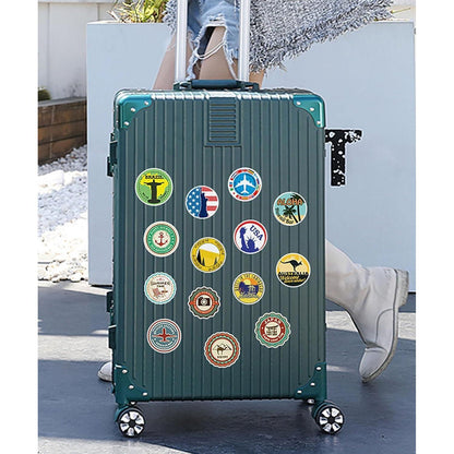 100 Retro Reise Aufkleber Set für Koffer & Laptop