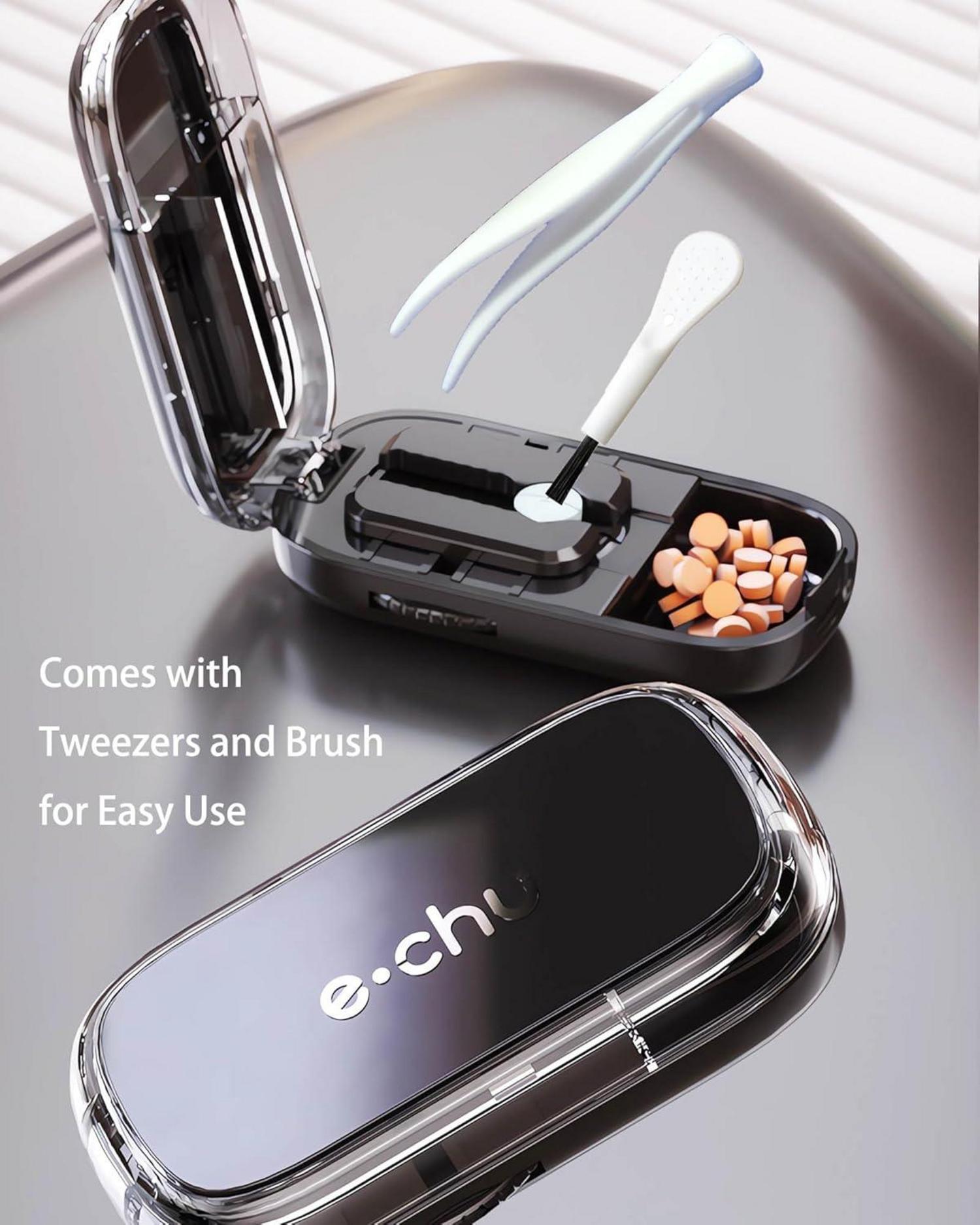 Tablettenteiler Schwarz Pillenschneider Pill Cutter Tabletten Teiler