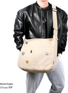 Captain Blues Canvas Messenger Bag mit Multi-Pockets, Damen